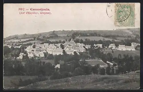 AK Cassuéjouls /Aveyron, Arrt d`Espalion, Panorama