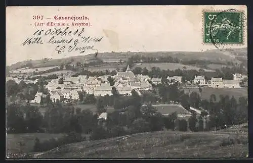 AK Cassuéjouls /Aveyron, Panorama