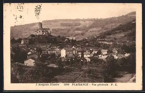 AK Plaisance /Aveyron, Vue générale