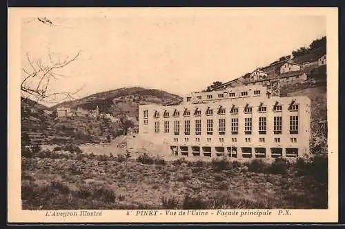 AK Pinet /Aveyron, Vue de l`Usine, Facade principale