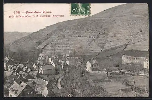 AK Pont-les-Bains /Aveyron, Panorama