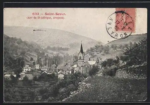 AK Saint-Sever /Aveyron, Arrt de St-Affrique, Panorama