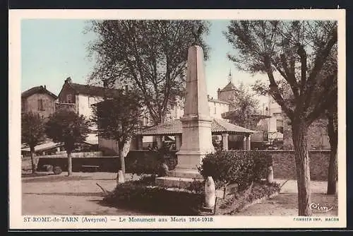 AK St-Rome-de-Tarn /Aveyron, Le Monument aux Morts 1914-18