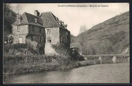 AK Saint-Cyprien /Aveyron, Moulin de Sagnes