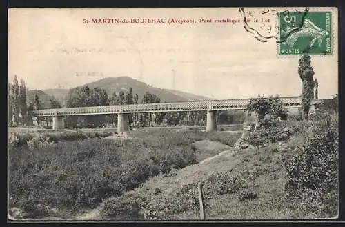 AK St-Martin-de-Bouilhac /Aveyron, Pont métallique sur le Lot