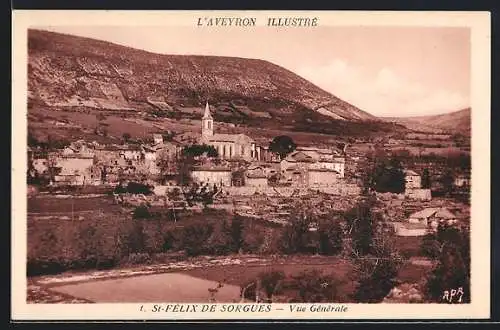 AK St-Félix-de-Sorgues /Aveyron, Vue Générale