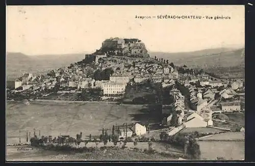 AK Sévérac-le-Chateau /Aveyron, Vue générale