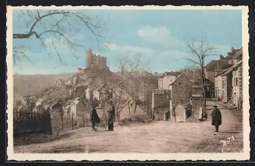 AK Najac /Aveyron, Vue générale prise de l`Est