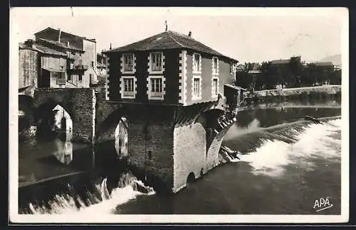 AK Millau /Aveyron, Le vieux moulin sur le Tarn