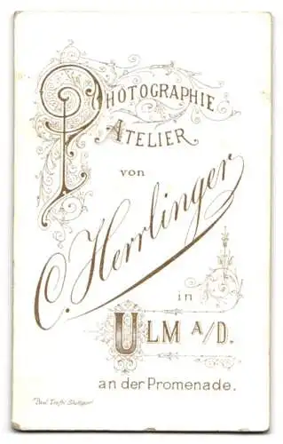 Fotografie C. Herrlinger, Ulm, an der Promenade, Porträt eines Mannes mit Bart