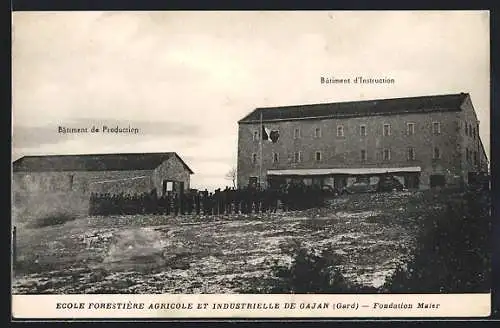 AK Gajan /Gard, Ecole Forestière Agricole et Industrielle, Fondation Maler, Bâtiment de Production