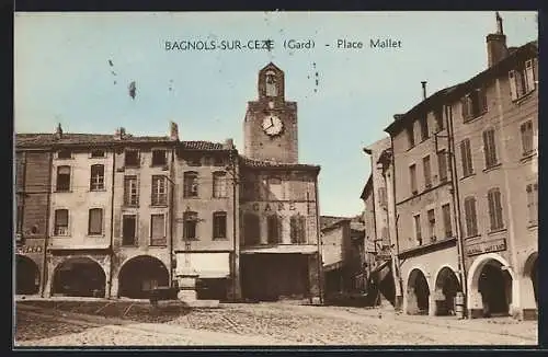 AK Bagnols-sur-Cèze /Gard, Place Mallet