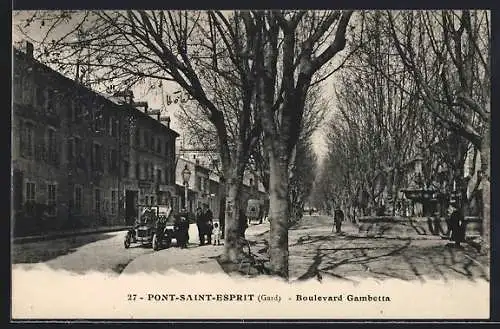 AK Pont-Saint-Esprit /Gard, Boulevard Gambetta