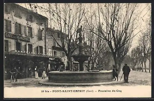 AK Pont-Saint-Esprit /Gard, Fontaine du Coq