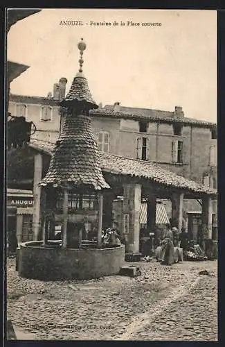 AK Anduze, Fontaine de la Place couverte