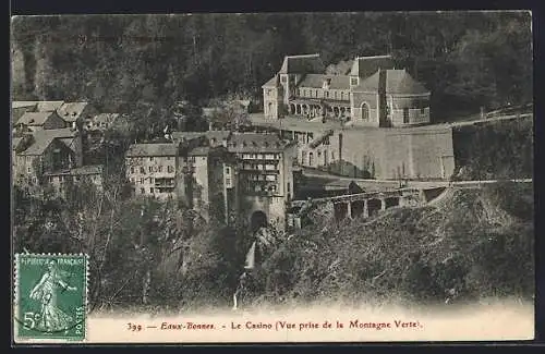 AK Eaux-Bonnes, Le Casino, Vue prise de la Montagne Verte