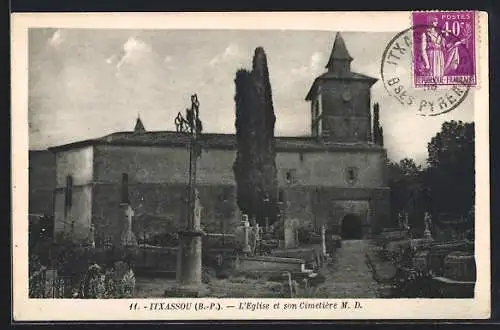 AK Itxassou, L`Eglise et son Cimetière M. D