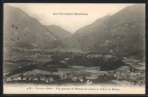 AK Jouers /Vallée d`Aspe, Vue générale du Hameau de Jouers et Vallon de Bedous