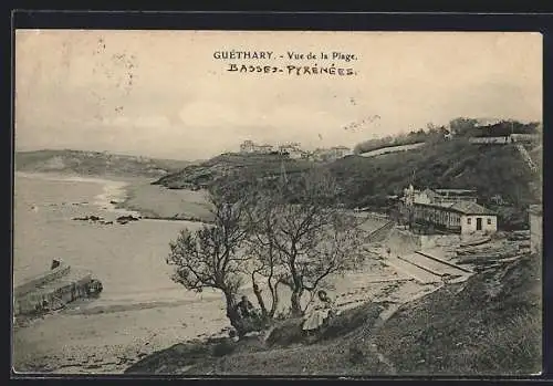 AK Guéthary, Vue de la Plage, Basses-Pyrénées