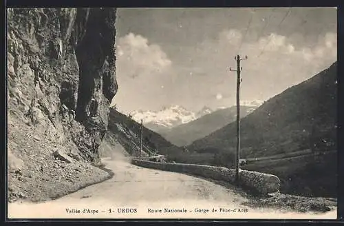 AK Urdos, Route Nationale, Gorge de Pène d`Arrêt