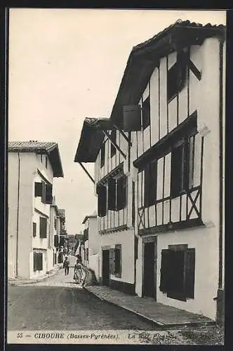 AK Ciboure /Basses-Pyrénées, La Rue Picatelle, Strassenpartie