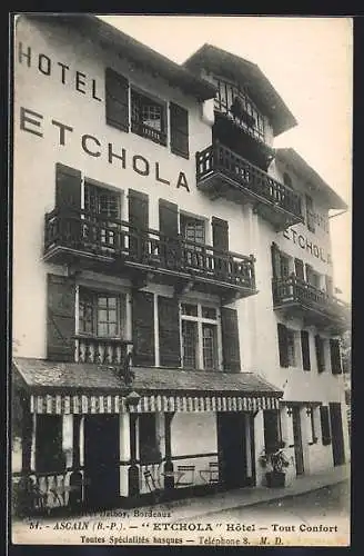 AK Ascain /B.-P., Etchola Hôtel