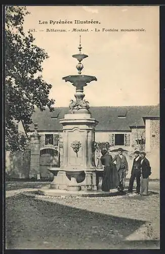 AK Bétharram, Montaut, Les Pyrénées Illustrées, La Fontaine monumentale