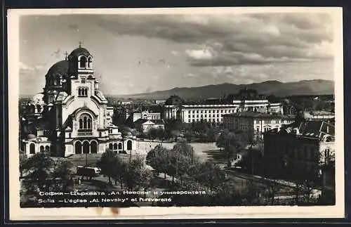 AK Sofia, L`église Al. Nevsky et l`université