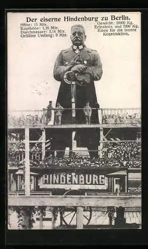 AK Berlin, Eiserner Hindenburg, Kriegshilfe