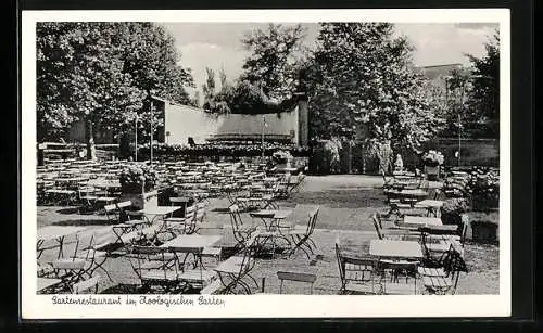 AK Berlin, Gartenrestaurant im Zoologischer Garten, Budapester Strasse 20