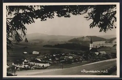 AK Rohrbach /O. Ö., Ortsansicht mit Kirche
