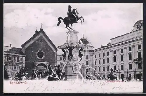 AK Innsbruck, Partie am Leopoldbrunnen