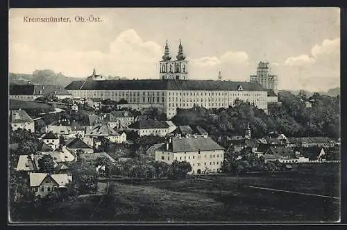 AK Kremsmünster /Ob.-Öst., Blick auf das Benediktiner-Stift