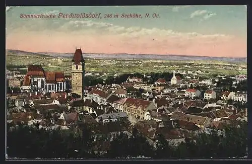 AK Perchtoldsdorf /N. Oe., Ortsansicht aus der Vogelschau