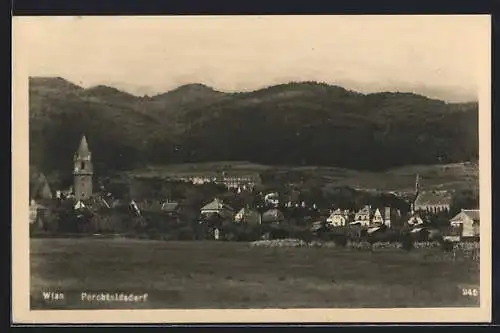 AK Perchtoldsdorf, Ortsansicht gegen die Berge