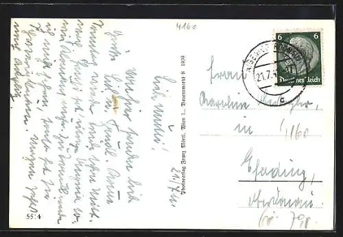 AK Aigen i. Mühlkreis, Ortspanorama aus der Vogelschau