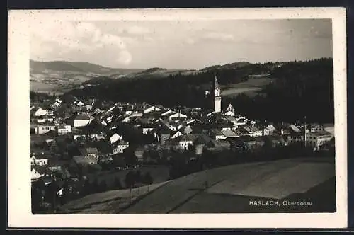 AK Haslach /Oberdonau, Ortsansicht mit der Kirche