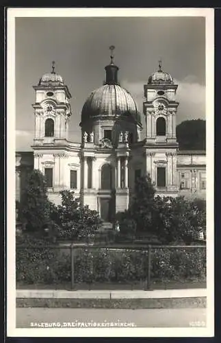 AK Salzburg, Dreifaltigkeitskirche, Strassenpartie