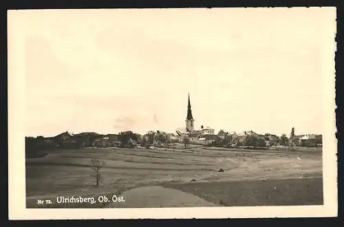 AK Ulrichsberg /Ob. Öst., Ortsansicht mit Kirche