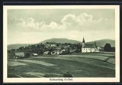 AK Kollerschlag /O.-Östr., Ortsansicht mit der Kirche