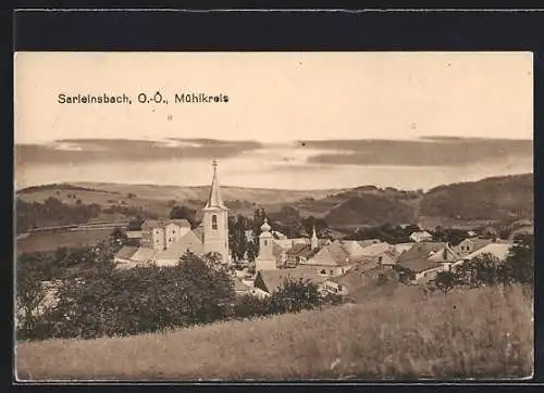 AK Sarleinsbach, Ortsansicht m. Kirche