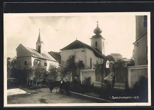 AK Sarleinsbach, Teilansicht mit Kirche