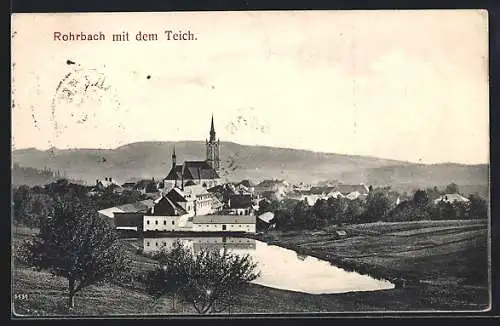 AK Rohrbach /Mühlviertel, Ortsansicht mit Kirche