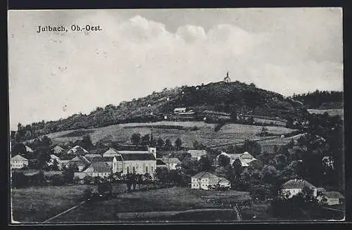 AK Julbach /Mühlviertel, Ortsansicht mit Bergkirchlein