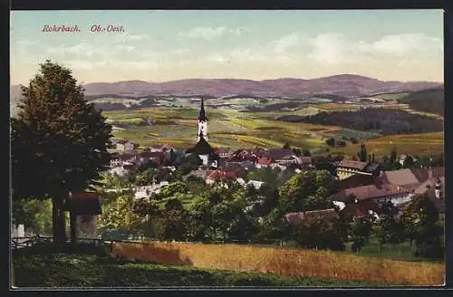 AK Rohrbach /Ob.-Oest., Teilansicht mit Kirche