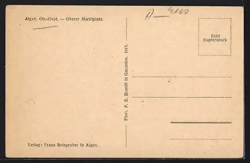 AK Aigen /Ob.-Oest., Oberer Marktplatz