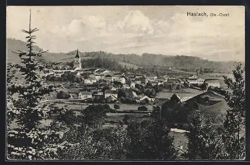 AK Haslach /Ob.-Oest., Totalansicht aus der Ferne