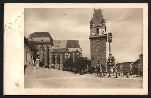 AK Perchtoldsdorf, Kirche mit Türkenturm