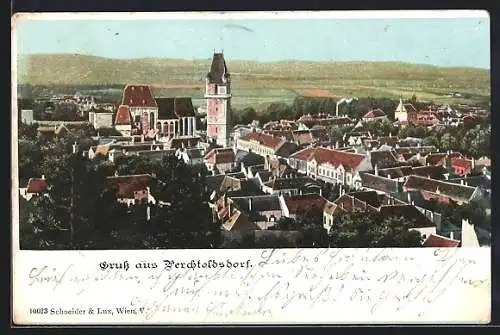 AK Perchtoldsdorf, Teilansicht mit Kirche