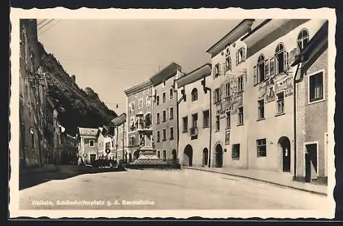 AK Hallein, Schöndorferplatz gegen die Barmsteine